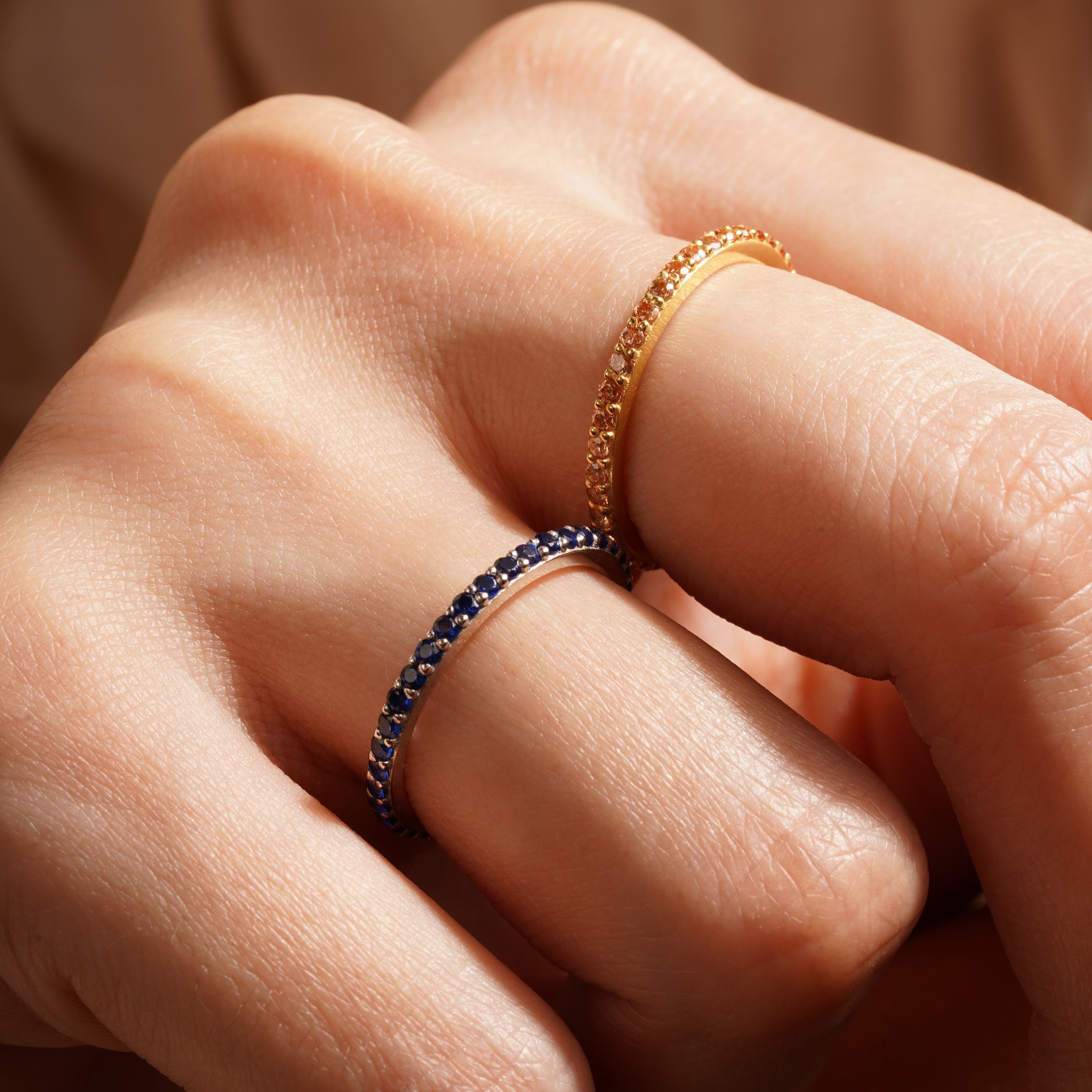 Full Eternity Birthstone Ring – Round Prong Setting