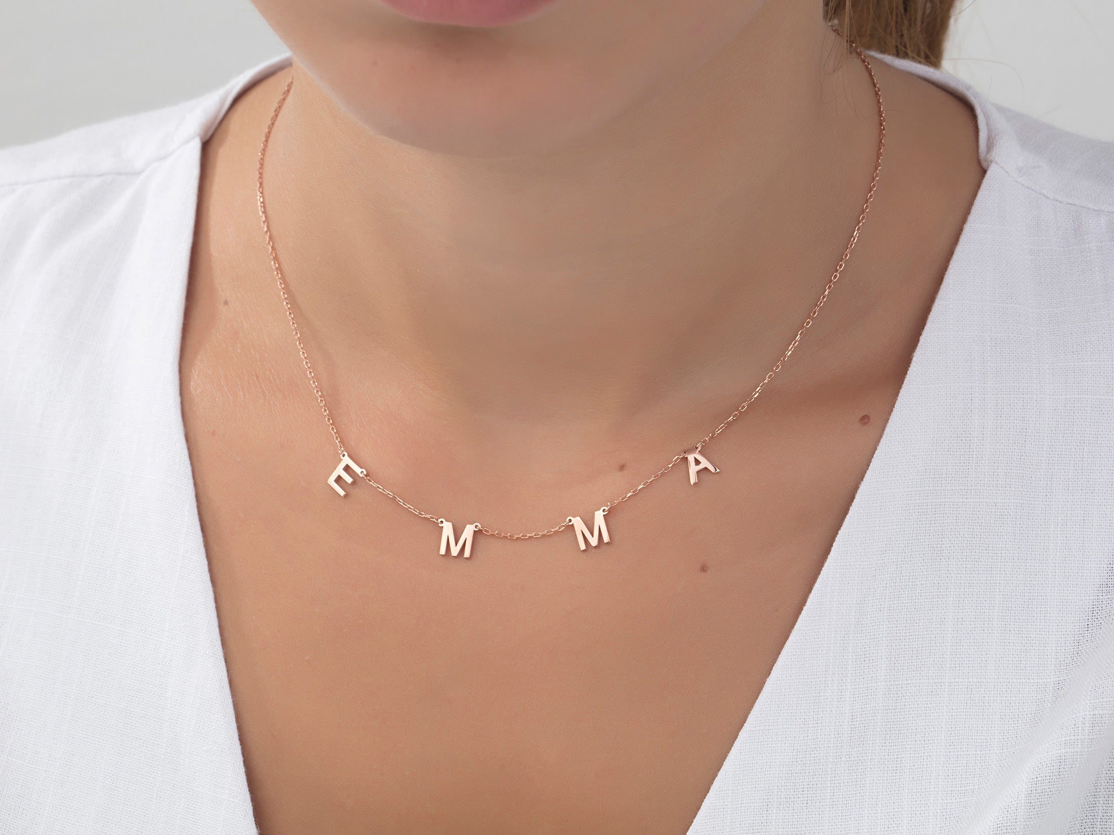 Custom Initials & Name Necklace