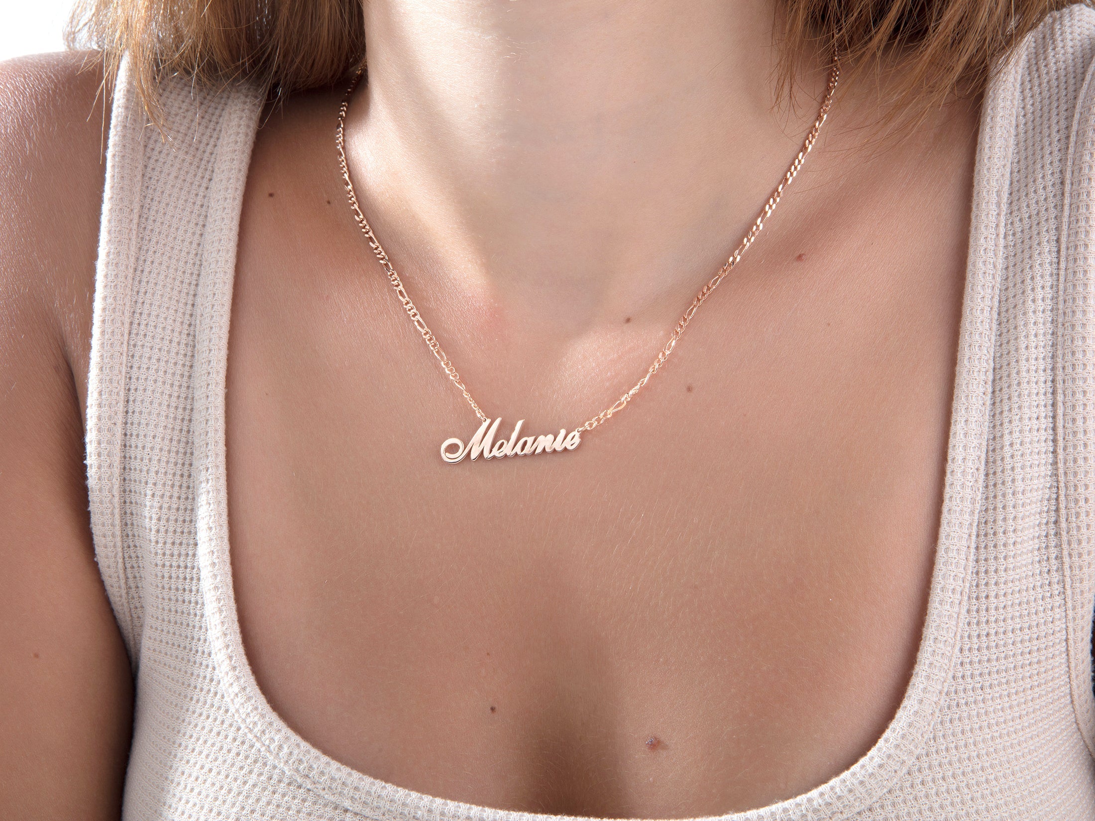 Figaro Chain Custom Name Necklace – Personalized Jewelry