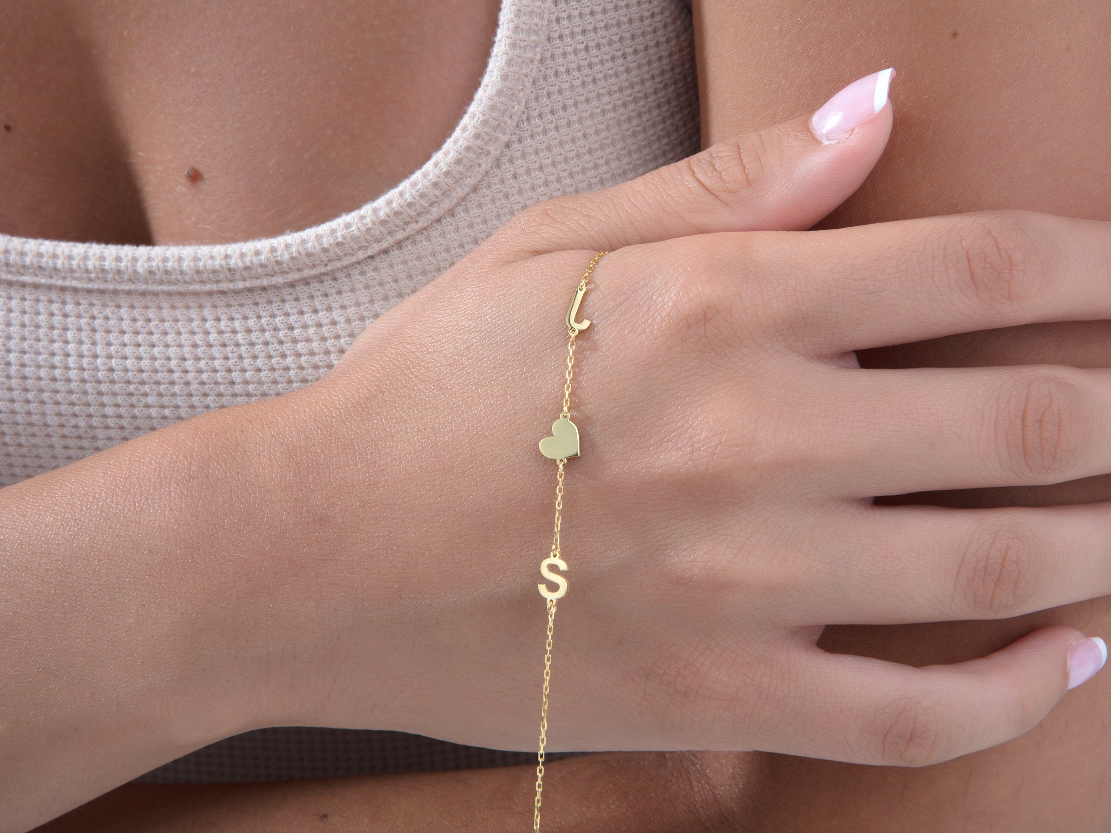 Custom Initial Bracelet – Personalized Letter Bracelet