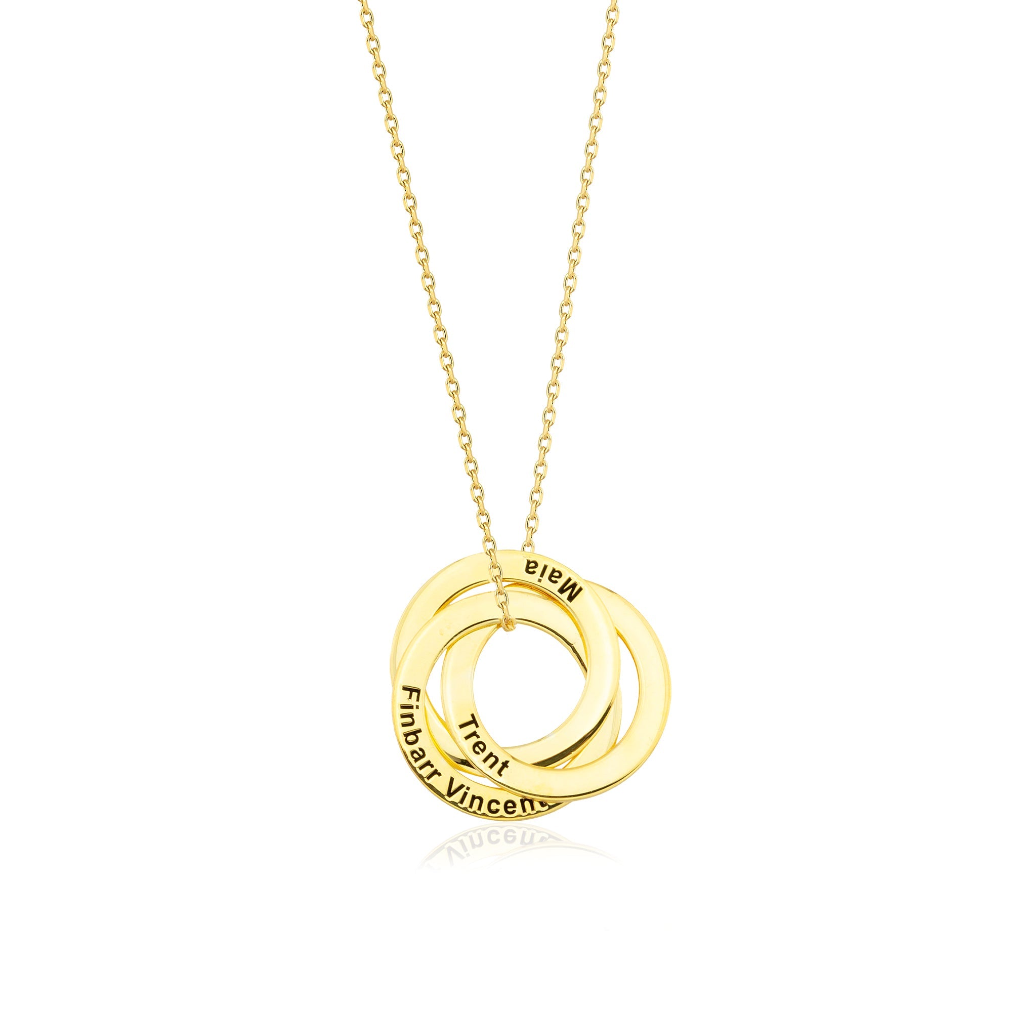 Personalized Multiple Name Circle Necklace