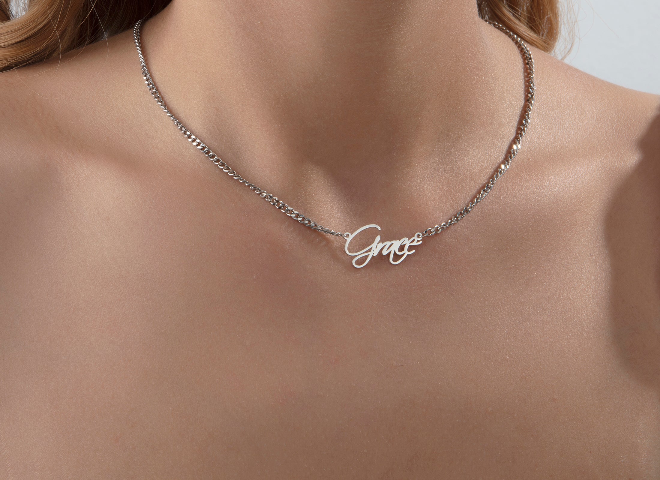 Custom Name Necklace with Cuban Chain