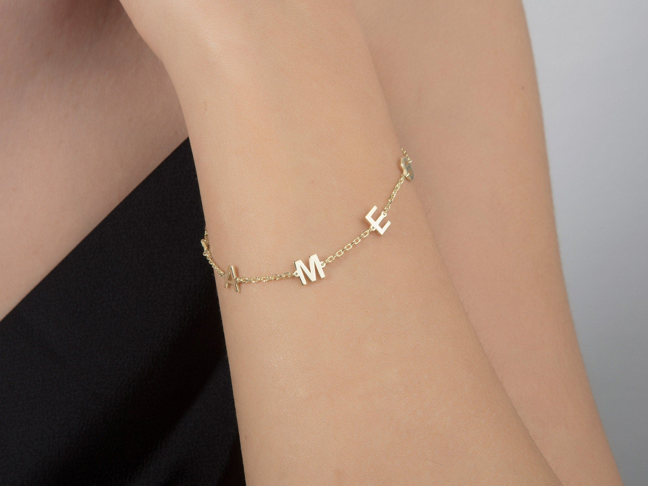 Custom Initial Letter Bracelet