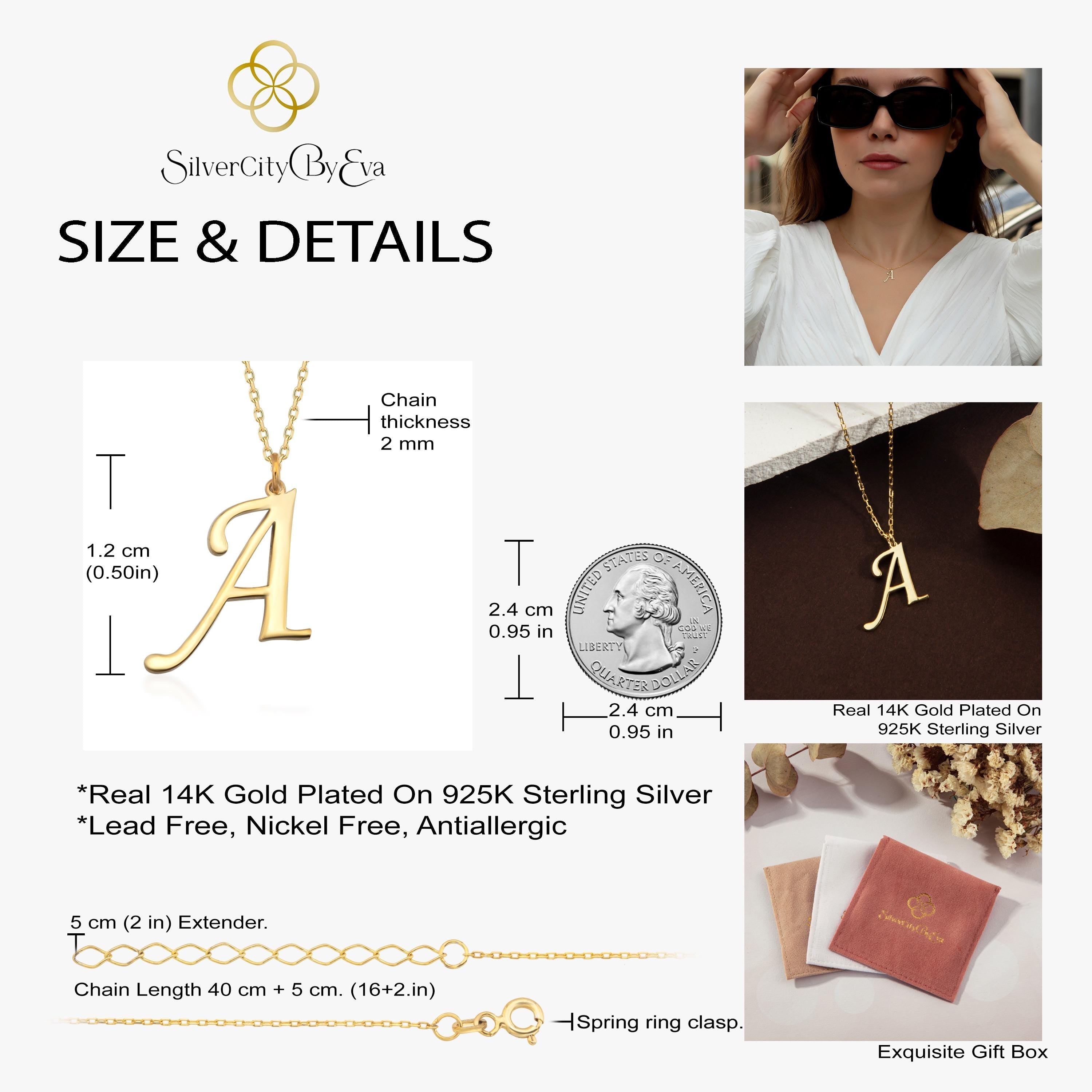 Custom Initial Letter Necklace For Women
