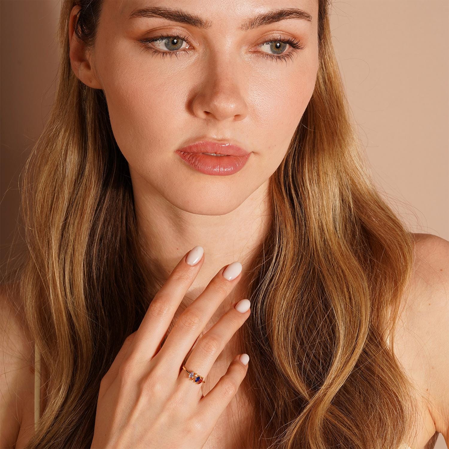 Marquise Shaped Birthstone Ring