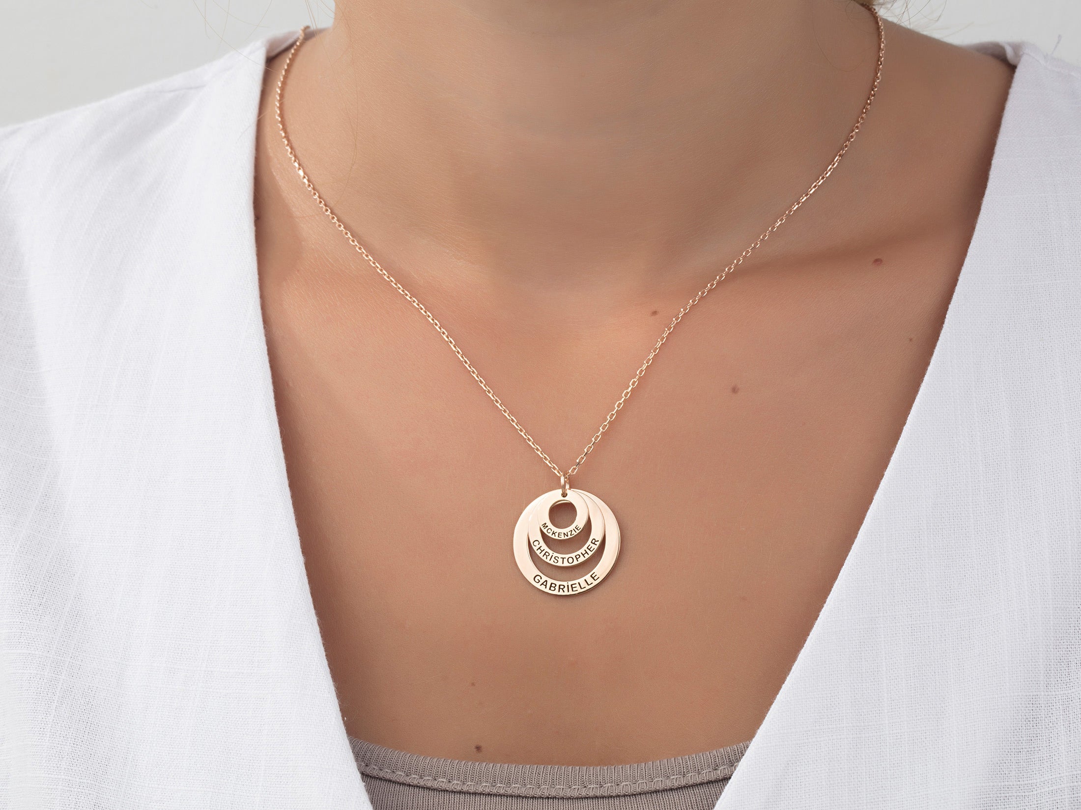 Multi-Name Family Necklace For Mothers