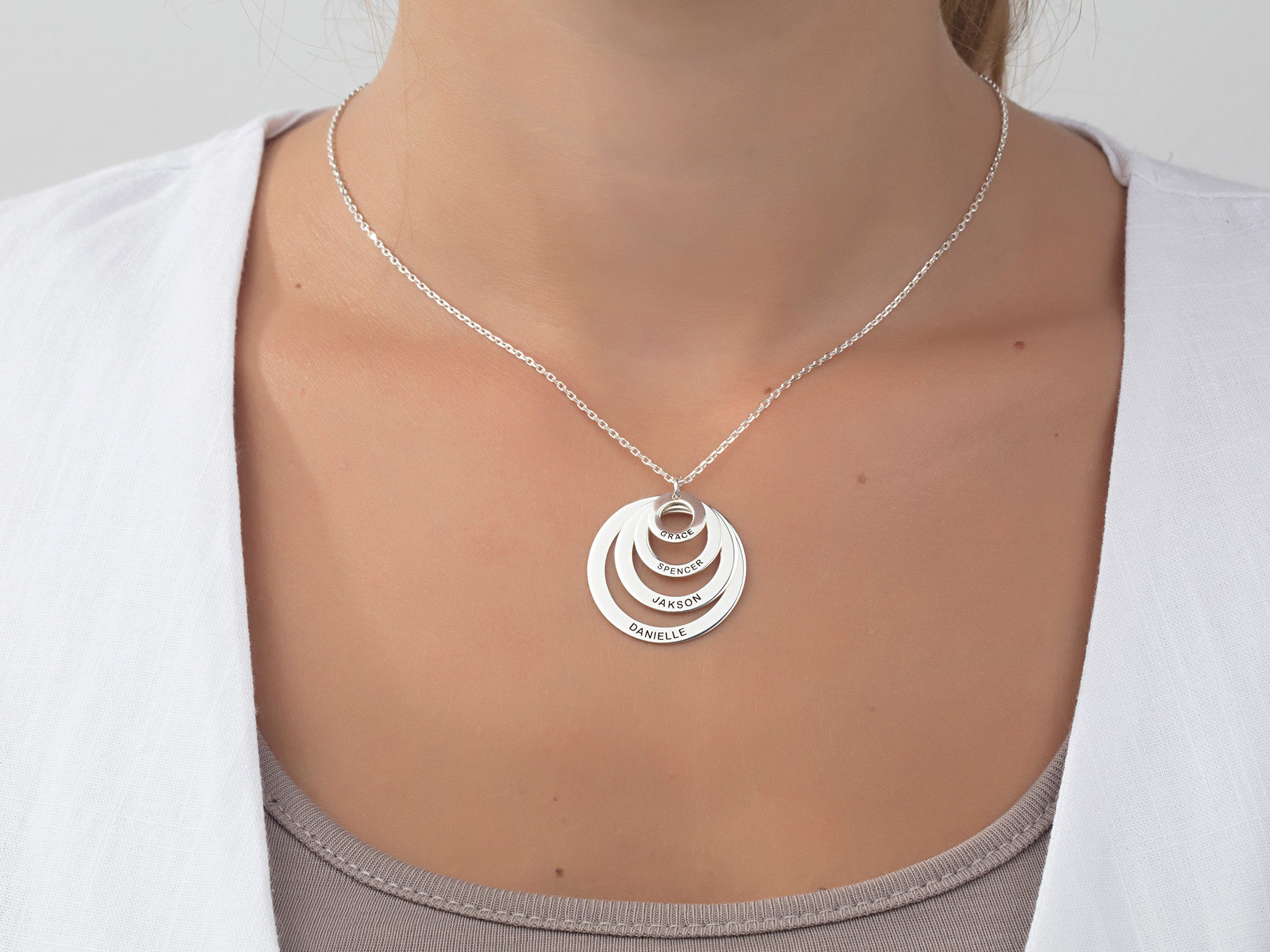 Multi-Name Family Necklace For Mothers