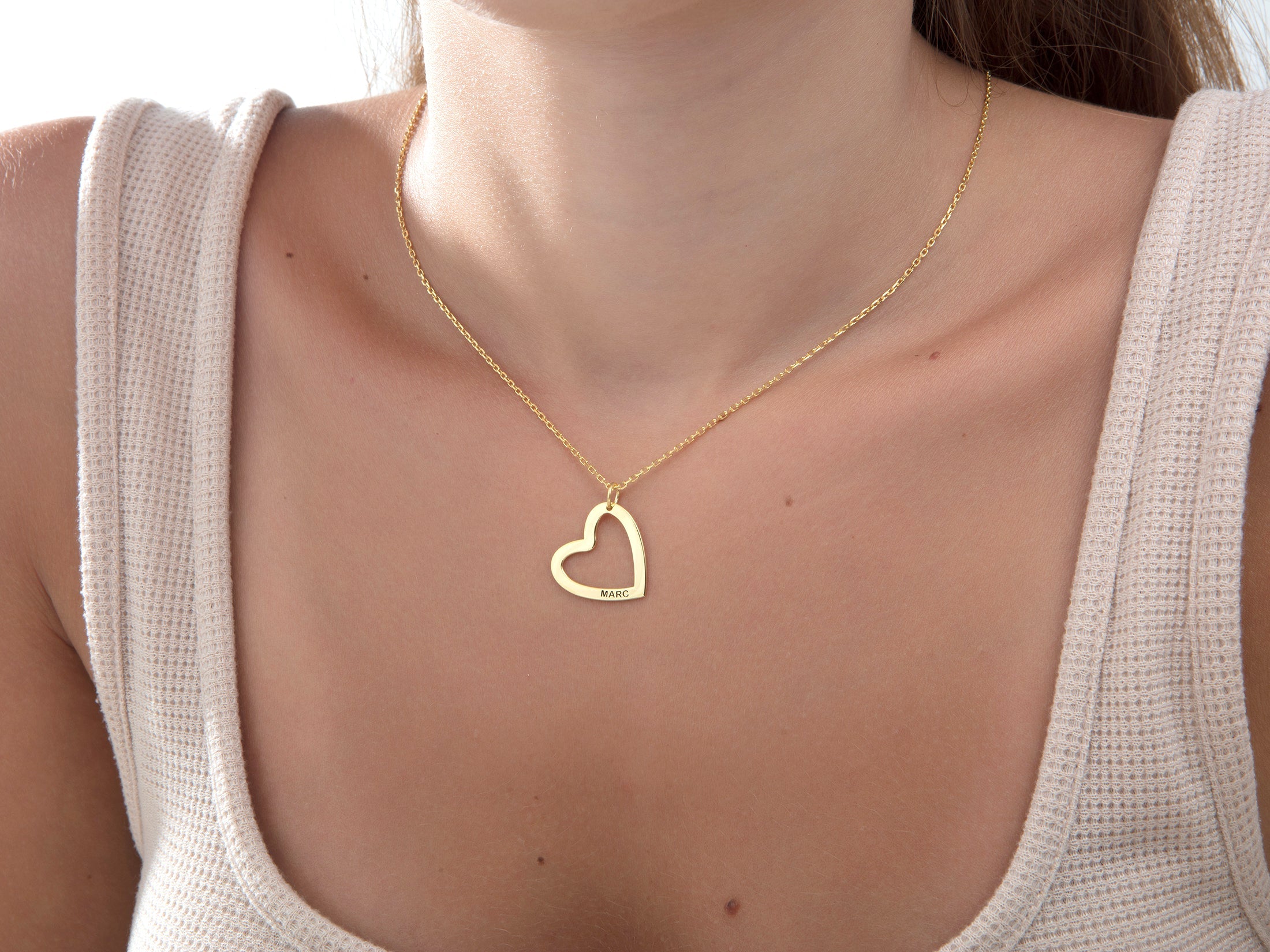 Personalized Heart Family Multi Name Necklace