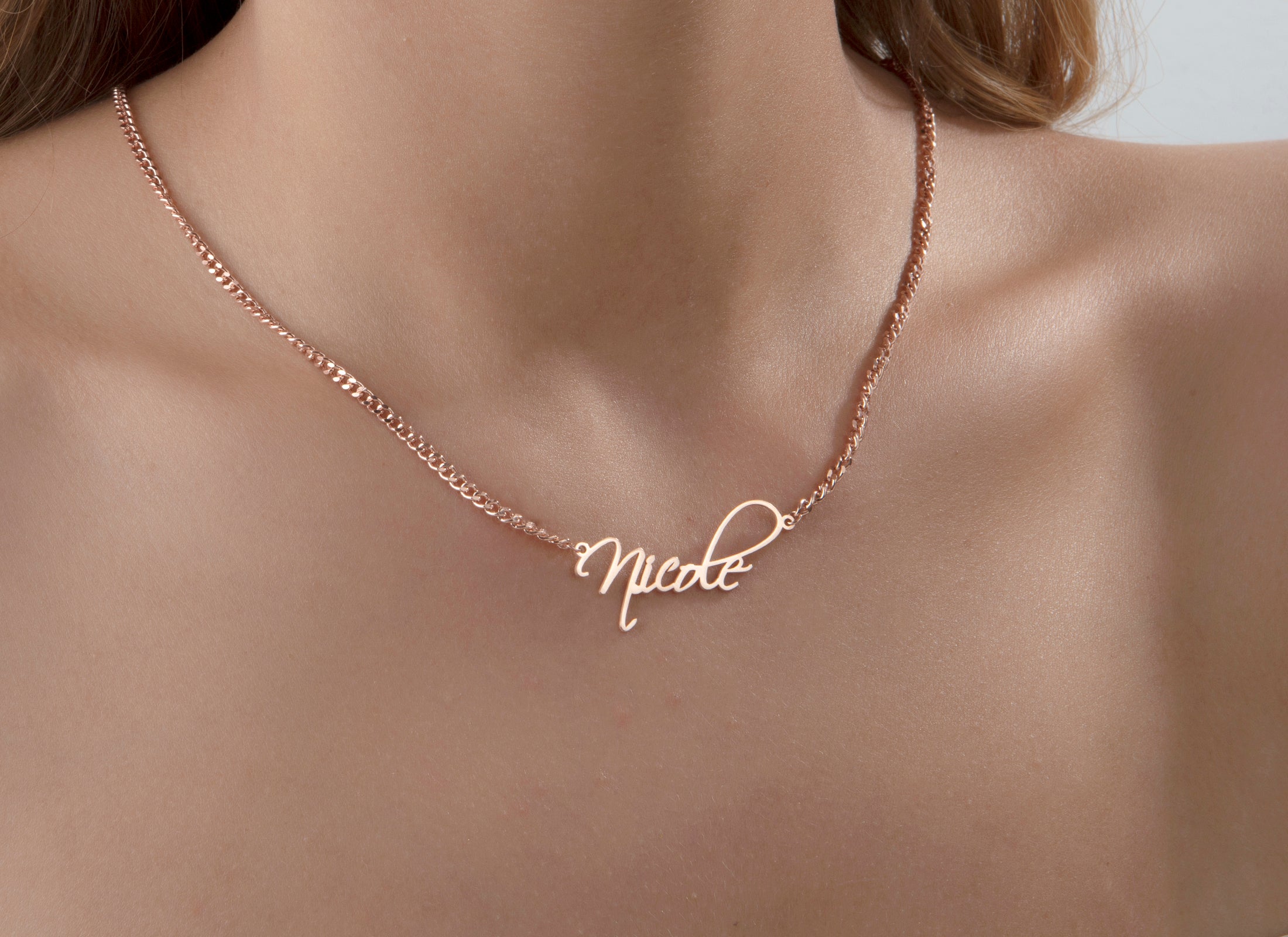 Custom Name Necklace with Cuban Chain