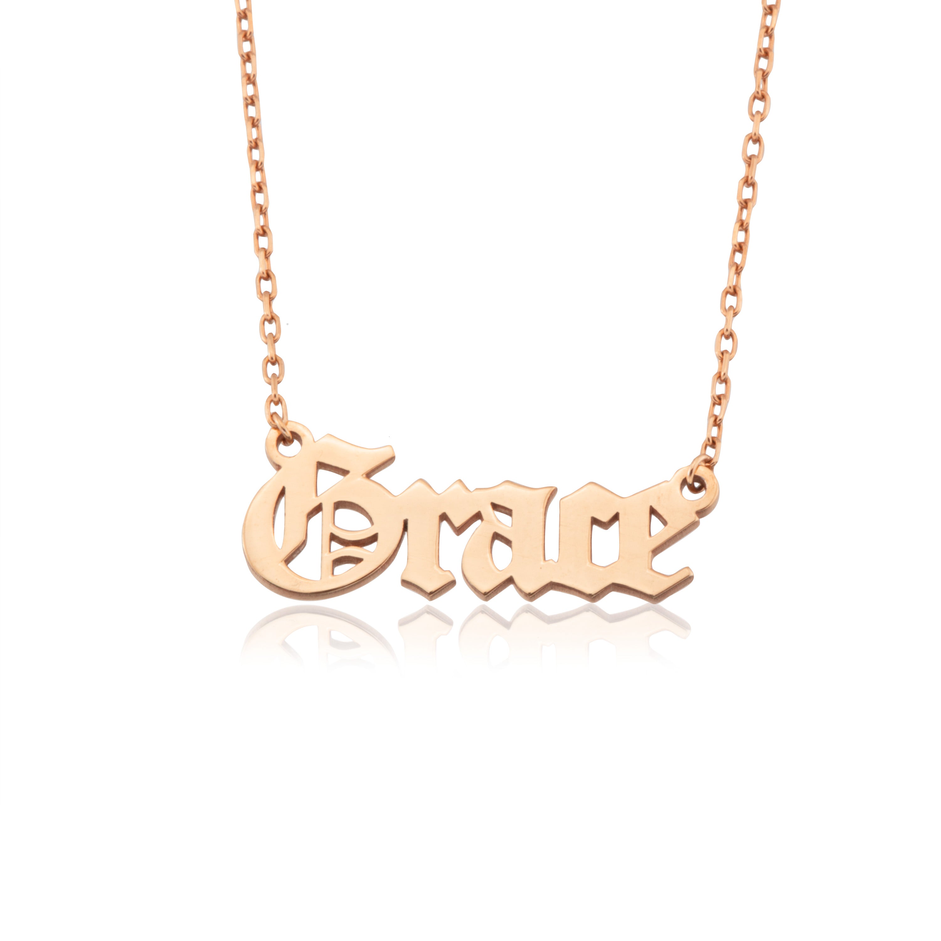 Custom Name Pendant – Old English Font