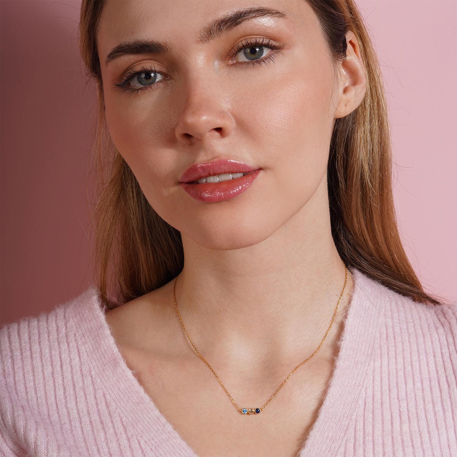 Family Birthstone Necklace For Women