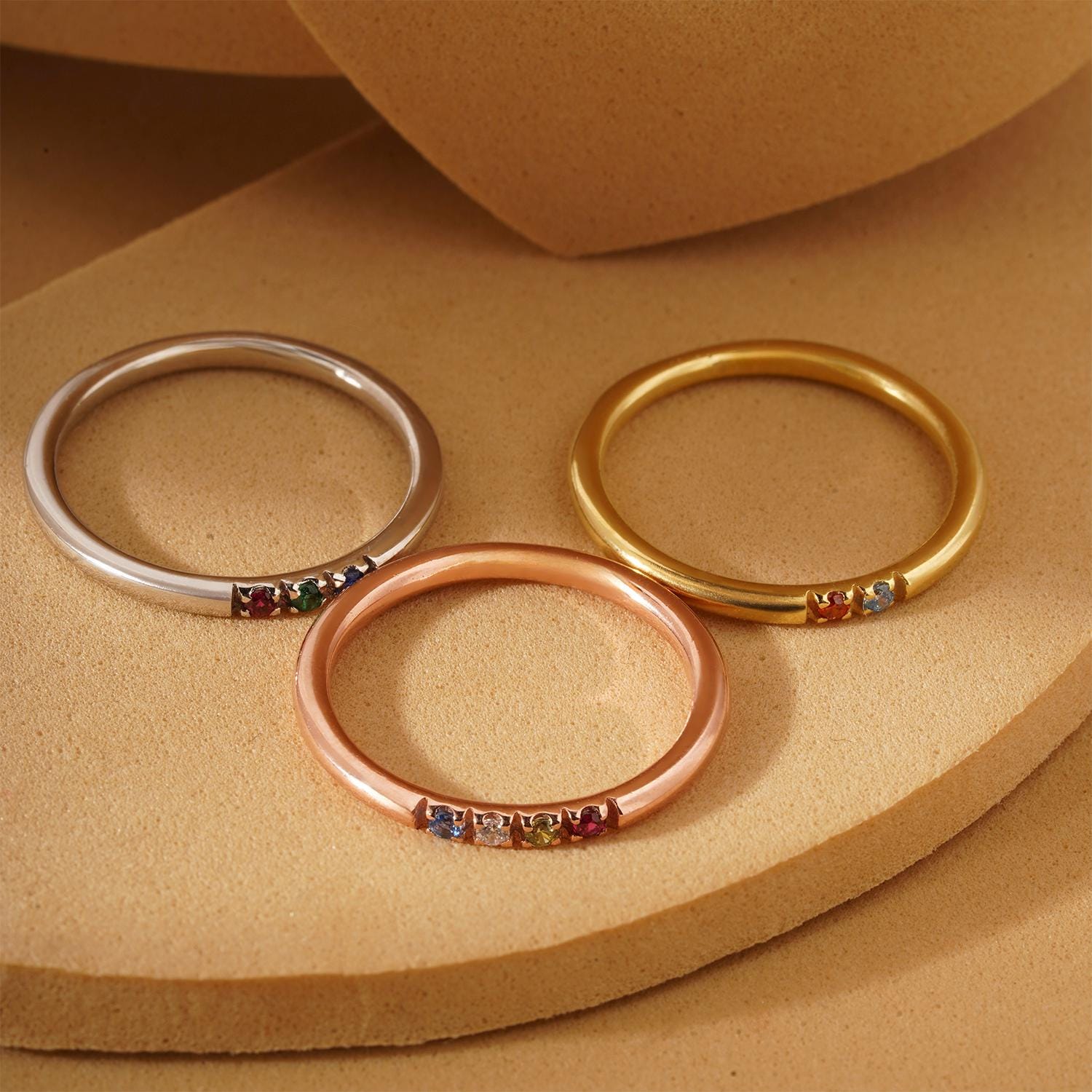 Dainty Stackable Birthstone Ring